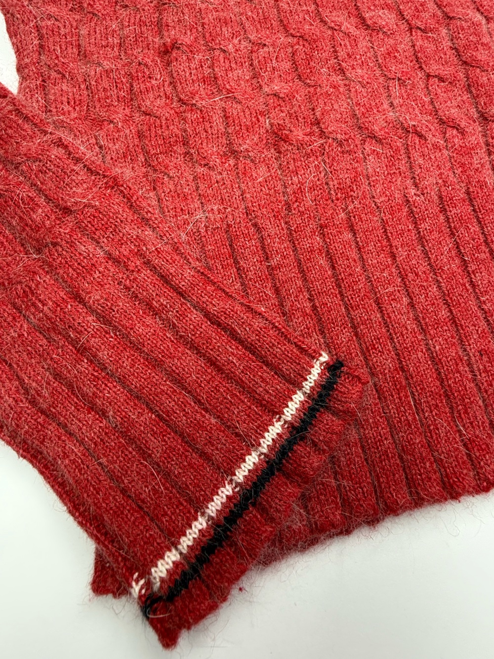 Vintage Y2K NWT Tommy Hilfiger Turtleneck Sweater Small Red Wool Long Sleeve - Picture 4 of 10